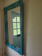 Spiegel groot, turquoise HxB 106x68 cm, Ophalen, Zo goed als nieuw, Rechthoekig