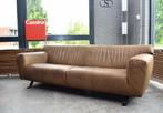 Prachtige Label van den Berg wildleder design bank, Driepersoons, 75 tot 100 cm, Ophalen of Verzenden, Zo goed als nieuw