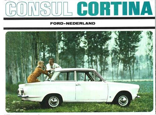 Ford Cortina Consul folder 1964 auto (fd18), Boeken, Auto's | Folders en Tijdschriften, Zo goed als nieuw, Ford, Ophalen of Verzenden