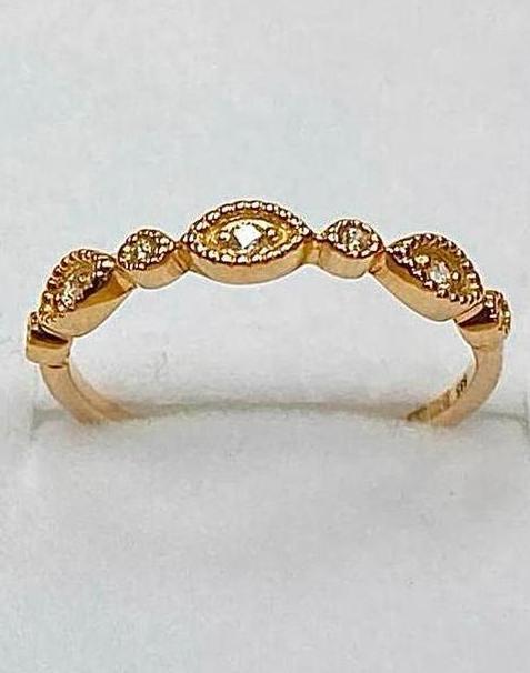 Ring 14k Goud dames, Sieraden, Tassen en Uiterlijk, Ringen, Nieuw, Dame, 17 tot 18, Goud, Goud, Met edelsteen, Ophalen of Verzenden