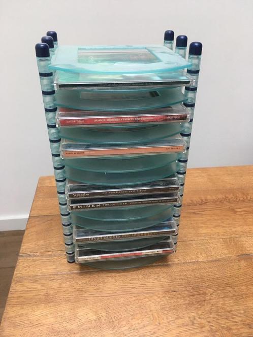 Cd-toren met 15 vakken, Huis en Inrichting, Woonaccessoires | Cd- en Dvd-rekken, Gebruikt, Cd's, Minder dan 25 discs, Kunststof