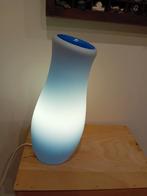 Ikea blauwe Myolit glas vintage lamp, retro lamp, vaasvorm, Glas, Ophalen of Verzenden