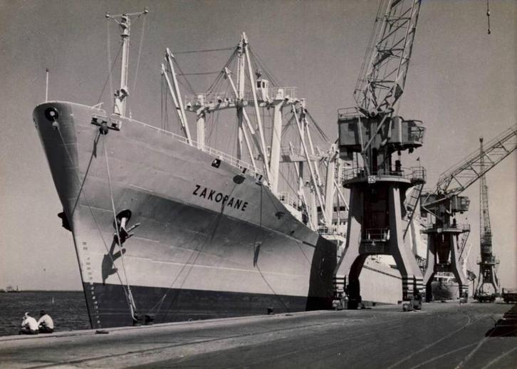 Vrachtschip Zakopane - Polish Ocean Lines - foto 18 x 13 cm, Verzamelen, Scheepvaart, Zo goed als nieuw, Kaart, Foto of Prent