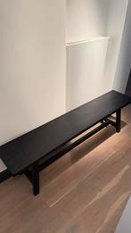 Zwarte houten bank- moet weg, Ophalen, Zo goed als nieuw, Tweepersoons, 160 cm
