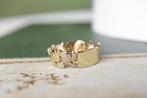 14 Karaat Gouden Olifanten Ring Met Graveerplaatje, Goud, Goud, Ophalen of Verzenden, Dame