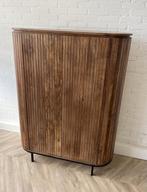 Magazijn Leegverkoop Opbergkast Noor retro mangohout ribbel, Nieuw, Ophalen of Verzenden, Info@wkhome.nl, Argonweg 20 Amersfoort