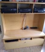 TV Meubel Bonde met lade, kleppen, glazen schappen, Ophalen, Gebruikt, 100 tot 150 cm, Glas
