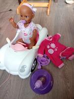 Baby pop ( merk Simba) met baby born auto., Kinderen en Baby's, Speelgoed | Poppen, Ophalen, Gebruikt, Babypop