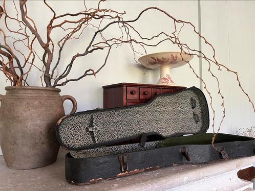 Decoratieve oude vioolkoffer, viool kist, Brocante koffer, Antiek en Kunst, Curiosa en Brocante, Ophalen of Verzenden