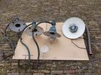 2x straatlamp stallamp buitenlamp stang beugel muurlamp boog, Antiek en Kunst, Antiek | Lampen, Ophalen
