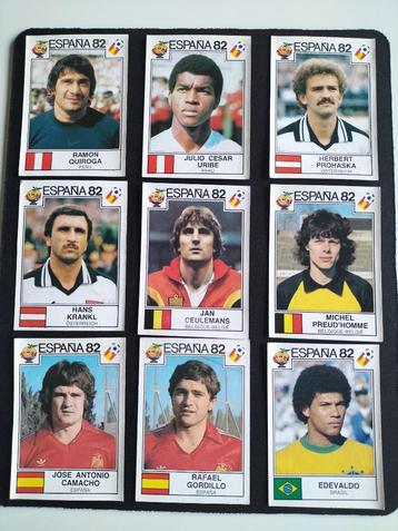 19 verschillende stickers Panini WK Espana 82