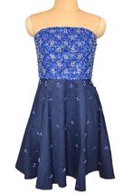 Manoush strapless jurkje, jurk, feestjurk, blauw, Mt. 38 /M, Maat 38/40 (M), Manoush, Cocktailjurk, Zo goed als nieuw