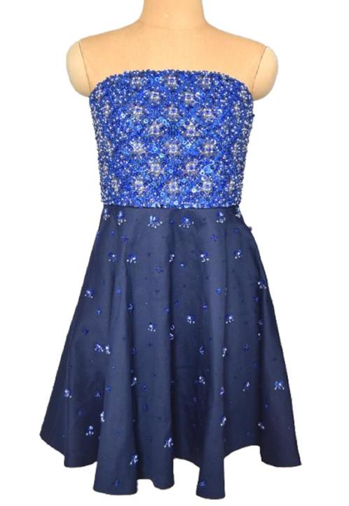 Manoush strapless jurkje, jurk, feestjurk, blauw, Mt. 38 /M, Kleding | Dames, Gelegenheidskleding, Zo goed als nieuw, Cocktailjurk