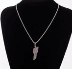 Billie Eilish Ketting - Nieuw!, Sieraden, Tassen en Uiterlijk, Kettingen, Nieuw, Ophalen of Verzenden, Zilver, Overige materialen