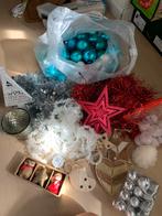 Kerstversiering veel kerstballen zilver en blauw, Diversen, Kerst, Ophalen of Verzenden, Gebruikt