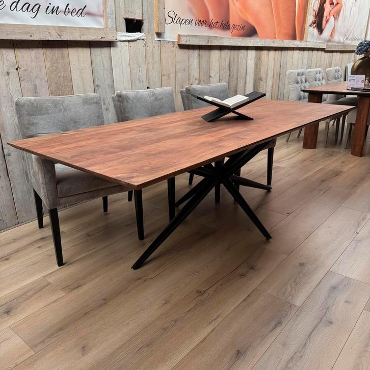 Bruuts eettafel rechthoek, afgeronde rand, Huis en Inrichting, Tafels | Eettafels, Zo goed als nieuw, 50 tot 100 cm, Vijf personen of meer