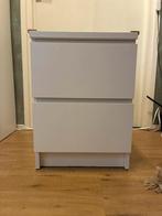 Wit IKEA nachtkastje, Ophalen, Gebruikt, Met lade(s), 25 tot 50 cm