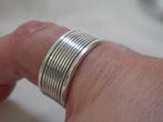 Zilveren vintage unisex ring maat 18.5 nr.651, 18 tot 19, Verzenden, Zo goed als nieuw, Dame of Heer