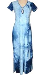 Naf Naf vintage stretch jurkje, blauw, Mt. S, Zo goed als nieuw, Maat 36 (S), Naf Naf, Onder de knie