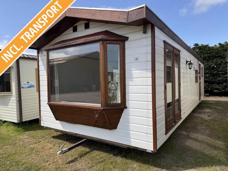 Winterhard chalet geschikt voor jaar rond bewoning met airco, Caravans en Kamperen, Stacaravans