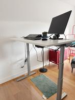Elektrische Zit-Sta Bureau Fellowes Levado 140x80 Wit, Ophalen, Elektrisch, Zo goed als nieuw, Bureau