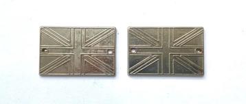 Union Jack badges metaal Classic Mini. beschikbaar voor biedingen