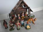 Oude Italiaanse Kerststal met Beeldjes, Ophalen of Verzenden