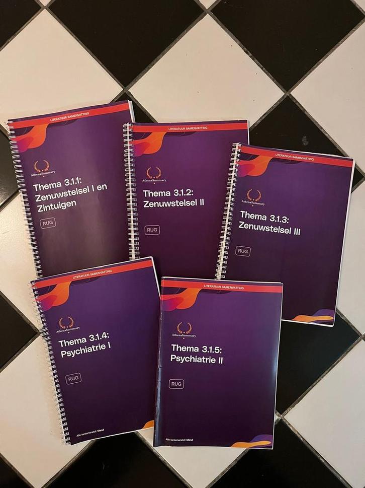 Athena Samenvattingen Geneeskunde Groningen J2+J3, Boeken, Studieboeken en Cursussen, Gelezen, WO, Beta, Ophalen of Verzenden