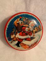 #kerst Zeer oud Vintage Kerst Blik met Kerstman en Rendieren, Diversen, Gebruikt, T, Ophalen of Verzenden, N