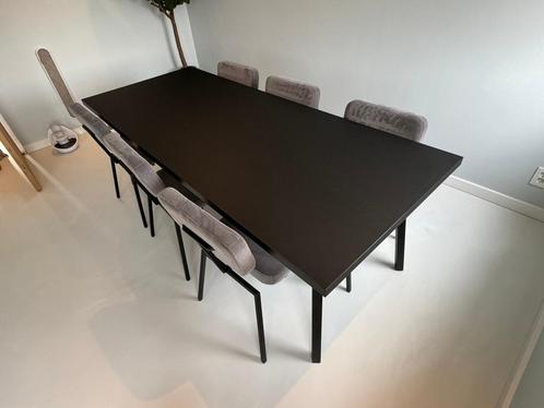 Studio Henk Design Eettafel Zwart HPL 220cm, Huis en Inrichting, Tafels | Eettafels, Zo goed als nieuw, 50 tot 100 cm, 200 cm of meer