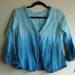 Hip tye & dye krinkel katoen vestje met roesels, Blauw, Ophalen of Verzenden, Maat 34 (XS) of kleiner, Gedragen