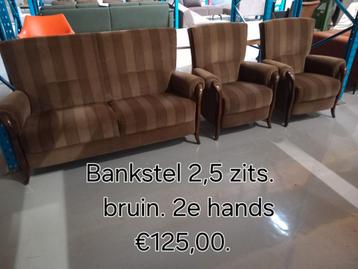 Bankstel + 2 stoelen in goede staat beschikbaar voor biedingen