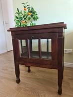 Vintage brocante koloniaal Theekastje, Ophalen, 25 tot 50 cm, 50 tot 100 cm, Minder dan 100 cm