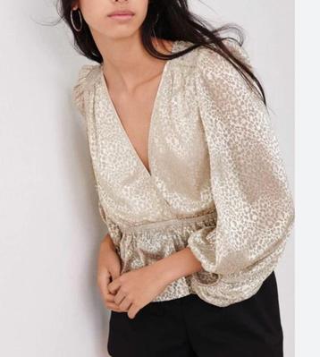 Ba&sh mooie top / blouse goud mt 0 XS (S) ZGAN beschikbaar voor biedingen