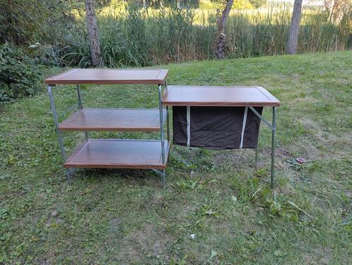 Vintage kampeerkeuken kampeerkastje retro kamperen, Caravans en Kamperen, Kampeermeubelen, Zo goed als nieuw, Campingstoel, Ophalen