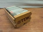 TDK cassettes in een kratje, Gebruikt, 2 t/m 25 bandjes, Overige genres, Ophalen of Verzenden