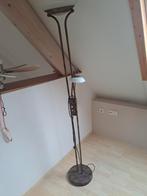 Bronzen Dimbare Vloerlamp, Huis en Inrichting, Lampen | Vloerlampen, Ophalen, Zo goed als nieuw, Glas, Modern
