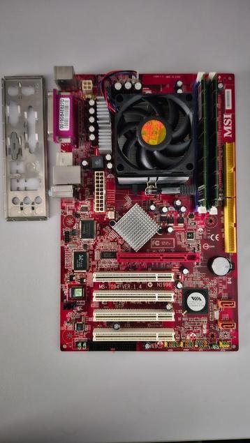 MSI K8T Neo2-F V2.0 + AMD Athlon 64 3200+ + 2GB beschikbaar voor biedingen