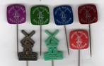 7 speldjes JACOB KULMAN ROTTERDAM MOLEN (A8), Verzamelen, Speldjes, Pins en Buttons, Verzenden, Gebruikt, Overige onderwerpen
