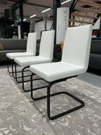3 Nieuw Rolf Benz 620 Eetkamerstoel wit leer Design stoel, Huis en Inrichting, Drie, Wit, Nieuw, Leer