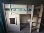 Steigerhouten hoogslaper met speelhuis eronder, Ophalen, 85 tot 100 cm, Gebruikt, Hoogslaper of Stapelbed