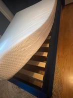 Prachtig 2p bed koningsblauw incl matras 140x190 + hoofdbord, Ophalen, Blauw, Klassiek, Tweepersoons