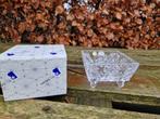 vintage kristallen schaal in doos, Antiek en Kunst, Antiek | Glas en Kristal, Ophalen of Verzenden