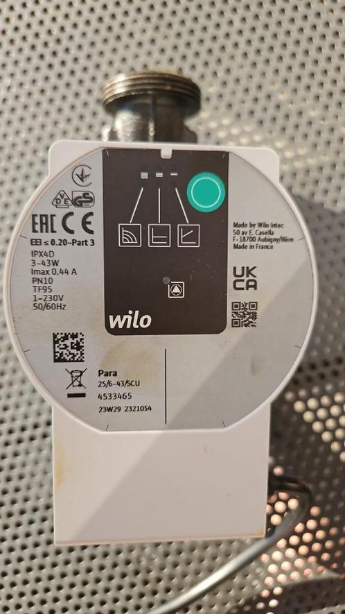 Wilo pomp vloerverwarming, Doe-het-zelf en Verbouw, Verwarming en Radiatoren, Zo goed als nieuw, Overige typen, Minder dan 200 watt