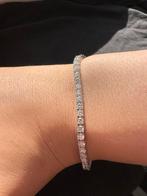 18 cm mossinte Tennisarmband – 925 Zilver – GRA Certificaat, Ophalen of Verzenden, Nieuw, Zilver