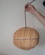 Rieten boho plaffoniere  en evt hanglamp, Huis en Inrichting, Lampen | Hanglampen, Overige materialen, Nieuw, Bohemian, Ophalen of Verzenden