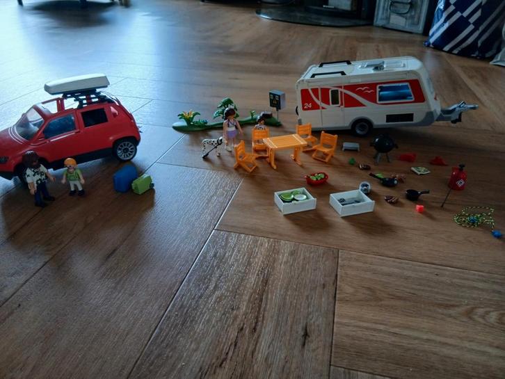 Playmobil Auto met Caravan, Kinderen en Baby's, Speelgoed | Playmobil, Gebruikt, Ophalen of Verzenden