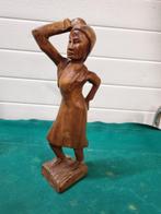 beeld vrouw houtsnijwerk afrikaans, Ophalen of Verzenden