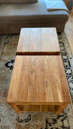 Teakhout salon tafeltjes 50x50 cm, Huis en Inrichting, Tafels | Salontafels, Ophalen, 50 tot 100 cm, Zo goed als nieuw, Minder dan 50 cm
