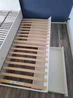 Bed met onderbed en opberger, Ophalen, Gebruikt, 90 cm, Eenpersoons